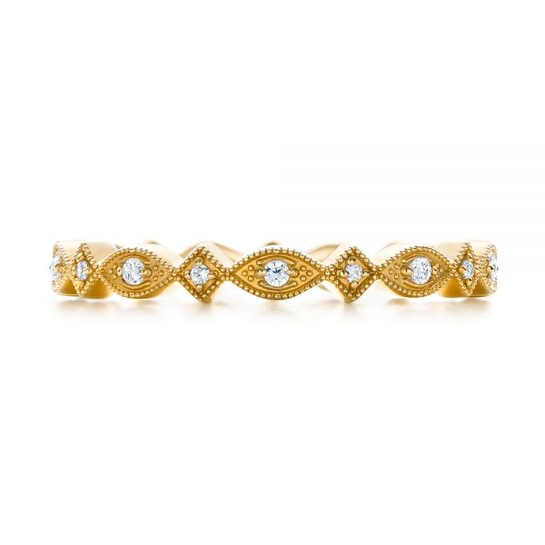 14k Yellow Gold 14k Yellow Gold Diamond Stackable Eternity Band - Top View -  101897