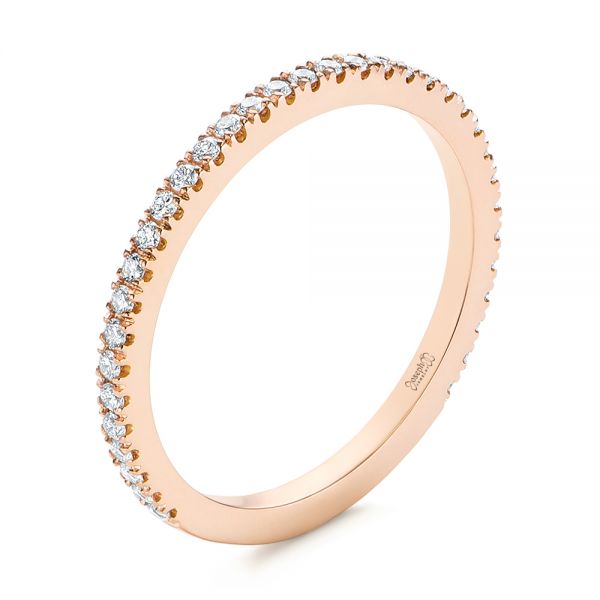 Rose Gold Diamond Wedding Band - Image