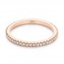 14k Rose Gold 14k Rose Gold Diamond Wedding Band - Flat View -  105769 - Thumbnail