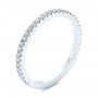 14k White Gold 14k White Gold Diamond Wedding Band - Three-Quarter View -  105769 - Thumbnail