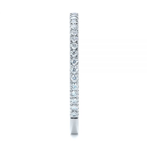 18k White Gold 18k White Gold Diamond Wedding Band - Side View -  105769