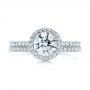  Platinum Platinum Diamond Wedding Band - Top View -  105769 - Thumbnail