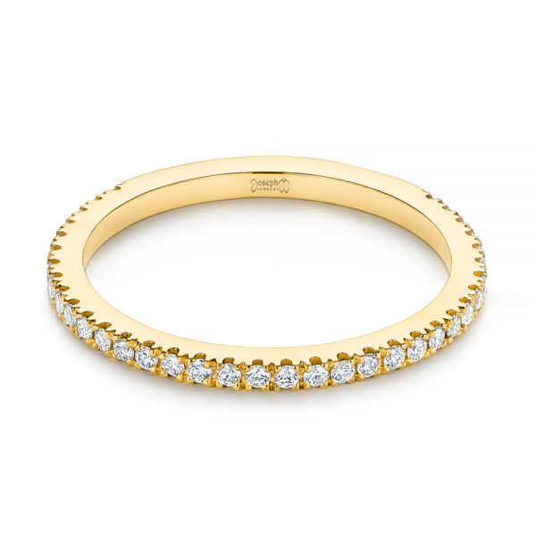 14k Yellow Gold 14k Yellow Gold Diamond Wedding Band - Flat View - 105769