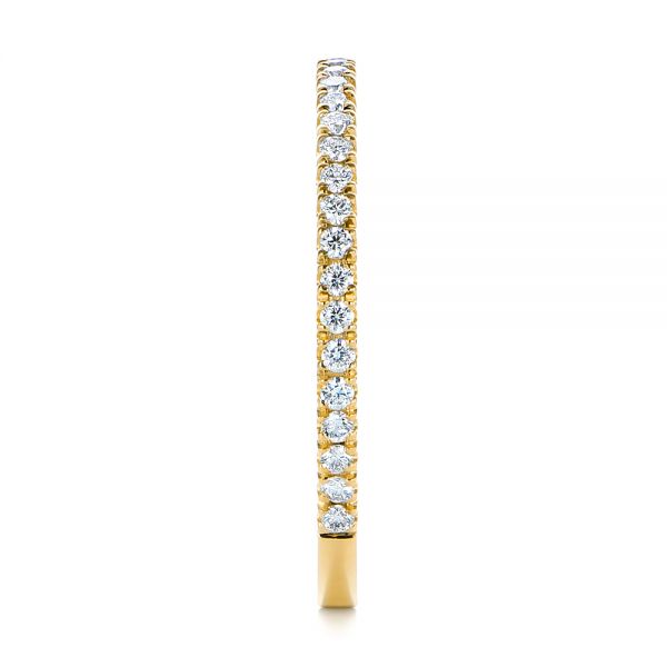 14k Yellow Gold 14k Yellow Gold Diamond Wedding Band - Side View -  105769