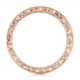 14k Rose Gold Hand Engraved Wedding Band - Front View -  102439 - Thumbnail