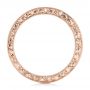 18k Rose Gold 18k Rose Gold Hand Engraved Wedding Band - Front View -  102439 - Thumbnail