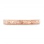14k Rose Gold Hand Engraved Wedding Band - Top View -  102439 - Thumbnail