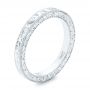  Platinum Platinum Hand Engraved Wedding Band - Three-Quarter View -  102439 - Thumbnail