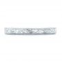 18k White Gold 18k White Gold Hand Engraved Wedding Band - Top View -  102439 - Thumbnail