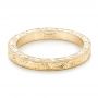 14k Yellow Gold 14k Yellow Gold Hand Engraved Wedding Band - Flat View -  102439 - Thumbnail