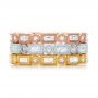 18k Rose Gold Round And Baguette Diamond Stackable Eternity Band - Front View -  101943 - Thumbnail