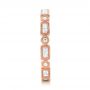18k Rose Gold Round And Baguette Diamond Stackable Eternity Band - Side View -  101943 - Thumbnail
