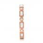 18k Rose Gold Round And Baguette Diamond Stackable Eternity Band - Side View -  101943 - Thumbnail