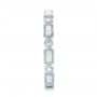 14k White Gold 14k White Gold Round And Baguette Diamond Stackable Eternity Band - Side View -  101943 - Thumbnail