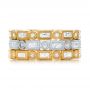 14k Yellow Gold 14k Yellow Gold Round And Baguette Diamond Stackable Eternity Band - Front View -  101943 - Thumbnail