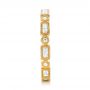 18k Yellow Gold 18k Yellow Gold Round And Baguette Diamond Stackable Eternity Band - Side View -  101943 - Thumbnail