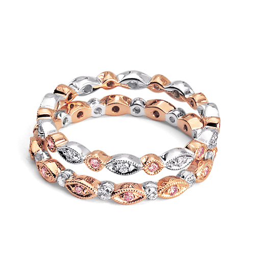 Rose Gold and Diamond Wedding Bands 79