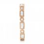 18k Rose Gold 18k Rose Gold Round And Baguette Diamond Stackable Eternity Band - Side View -  101945 - Thumbnail