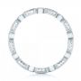 18k White Gold Round And Baguette Diamond Stackable Eternity Band - Front View -  101945 - Thumbnail