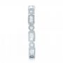 14k White Gold 14k White Gold Round And Baguette Diamond Stackable Eternity Band - Side View -  101945 - Thumbnail