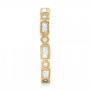 14k Yellow Gold 14k Yellow Gold Round And Baguette Diamond Stackable Eternity Band - Side View -  101945 - Thumbnail