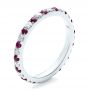  Platinum Platinum Ruby Band With Matching Engagement Ring - Three-Quarter View -  100002 - Thumbnail