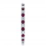 18k White Gold Ruby Band With Matching Engagement Ring - Side View -  100002 - Thumbnail