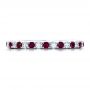 14k White Gold 14k White Gold Ruby Band With Matching Engagement Ring - Top View -  100002 - Thumbnail