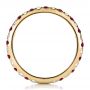 18k Yellow Gold 18k Yellow Gold Ruby Band With Matching Engagement Ring - Front View -  100002 - Thumbnail