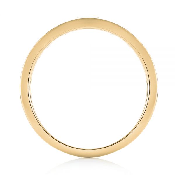 14k Yellow Gold 14k Yellow Gold Ruby And Diamond Wedding Band - Front View - 103761