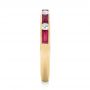 14k Yellow Gold 14k Yellow Gold Ruby And Diamond Wedding Band - Side View -  103761 - Thumbnail