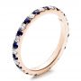 18k Rose Gold 18k Rose Gold Sapphire Band With Matching Engagement Ring - Three-Quarter View -  100001 - Thumbnail