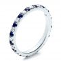 14k White Gold Sapphire Band With Matching Engagement Ring