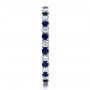 14k White Gold 14k White Gold Sapphire Band With Matching Engagement Ring - Side View -  100001 - Thumbnail