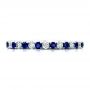 18k White Gold Sapphire Band With Matching Engagement Ring - Top View -  100001 - Thumbnail