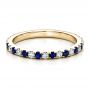 14k Yellow Gold 14k Yellow Gold Sapphire Band With Matching Engagement Ring - Flat View -  100001 - Thumbnail