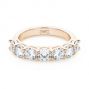 14k Rose Gold 14k Rose Gold Seven Stone Diamond Wedding Ring - Flat View -  107287 - Thumbnail