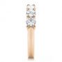 18k Rose Gold 18k Rose Gold Seven Stone Diamond Wedding Ring - Side View -  107287 - Thumbnail