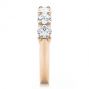 14k Rose Gold 14k Rose Gold Seven Stone Diamond Wedding Ring - Side View -  107287 - Thumbnail