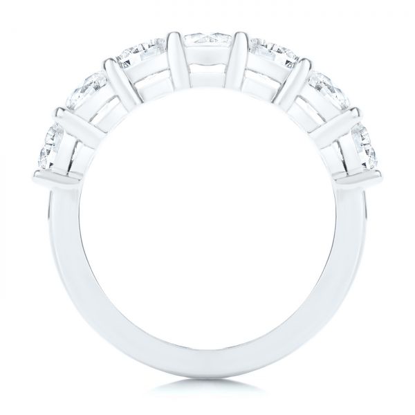 18k White Gold Seven Stone Diamond Wedding Ring - Front View -  107287