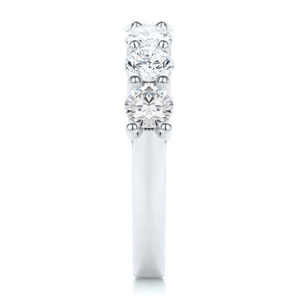 18k White Gold Seven Stone Diamond Wedding Ring - Side View - 107287