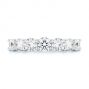 18k White Gold Seven Stone Diamond Wedding Ring - Top View -  107287 - Thumbnail