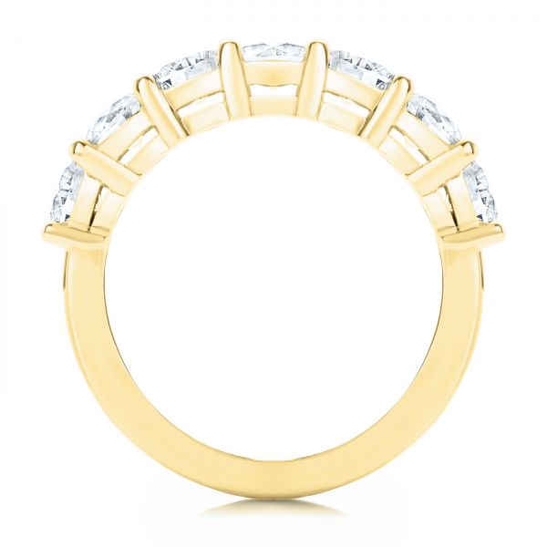 18k Yellow Gold 18k Yellow Gold Seven Stone Diamond Wedding Ring - Front View -  107287