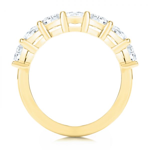 14k Yellow Gold 14k Yellow Gold Seven Stone Diamond Wedding Ring - Front View - 107287