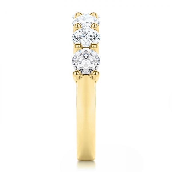14k Yellow Gold 14k Yellow Gold Seven Stone Diamond Wedding Ring - Side View - 107287