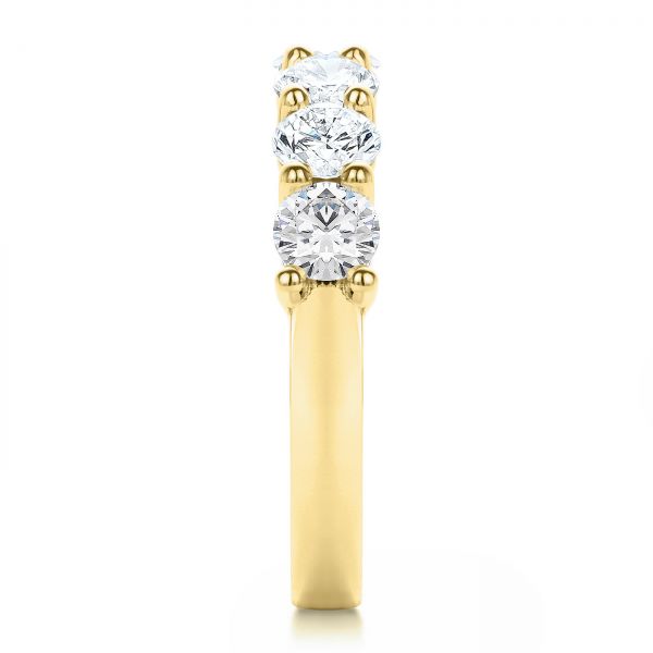 18k Yellow Gold 18k Yellow Gold Seven Stone Diamond Wedding Ring - Side View -  107287