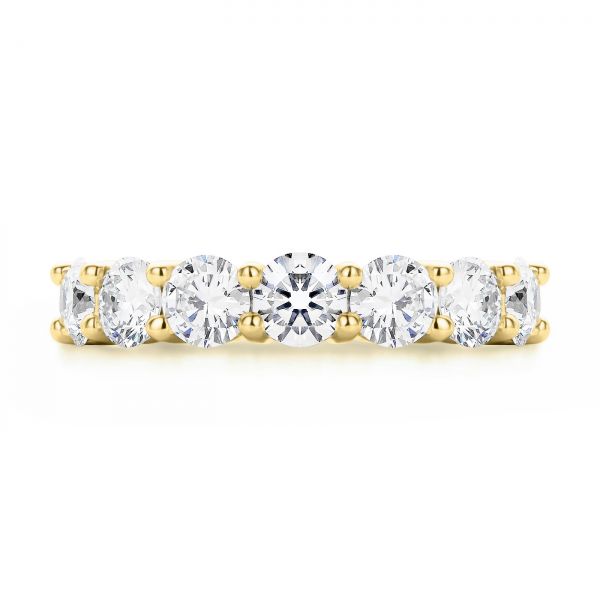 18k Yellow Gold 18k Yellow Gold Seven Stone Diamond Wedding Ring - Top View -  107287