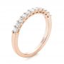 14k Rose Gold 14k Rose Gold Shared Prong Basket-set Diamond Wedding Band - Three-Quarter View -  104164 - Thumbnail