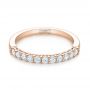 14k Rose Gold 14k Rose Gold Shared Prong Basket-set Diamond Wedding Band - Flat View -  104164 - Thumbnail