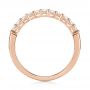 14k Rose Gold 14k Rose Gold Shared Prong Basket-set Diamond Wedding Band - Front View -  104164 - Thumbnail